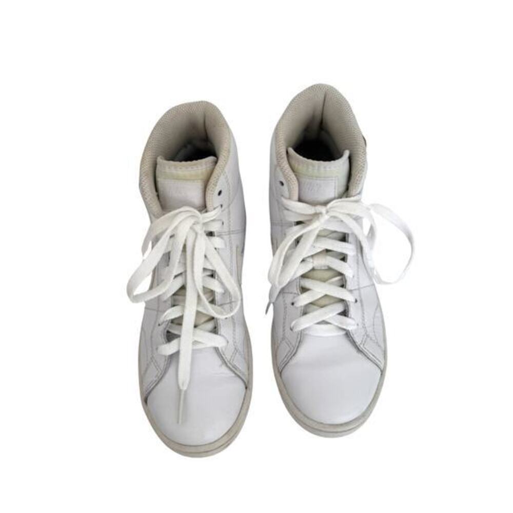 Nike White Leather High Top Sneakers Womens Size 6 Lace Up Casual Shoes